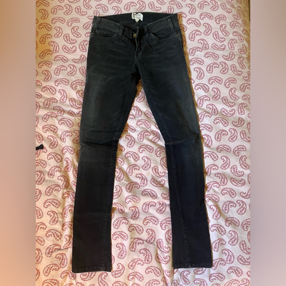 Current Elliot velour skinny jeans